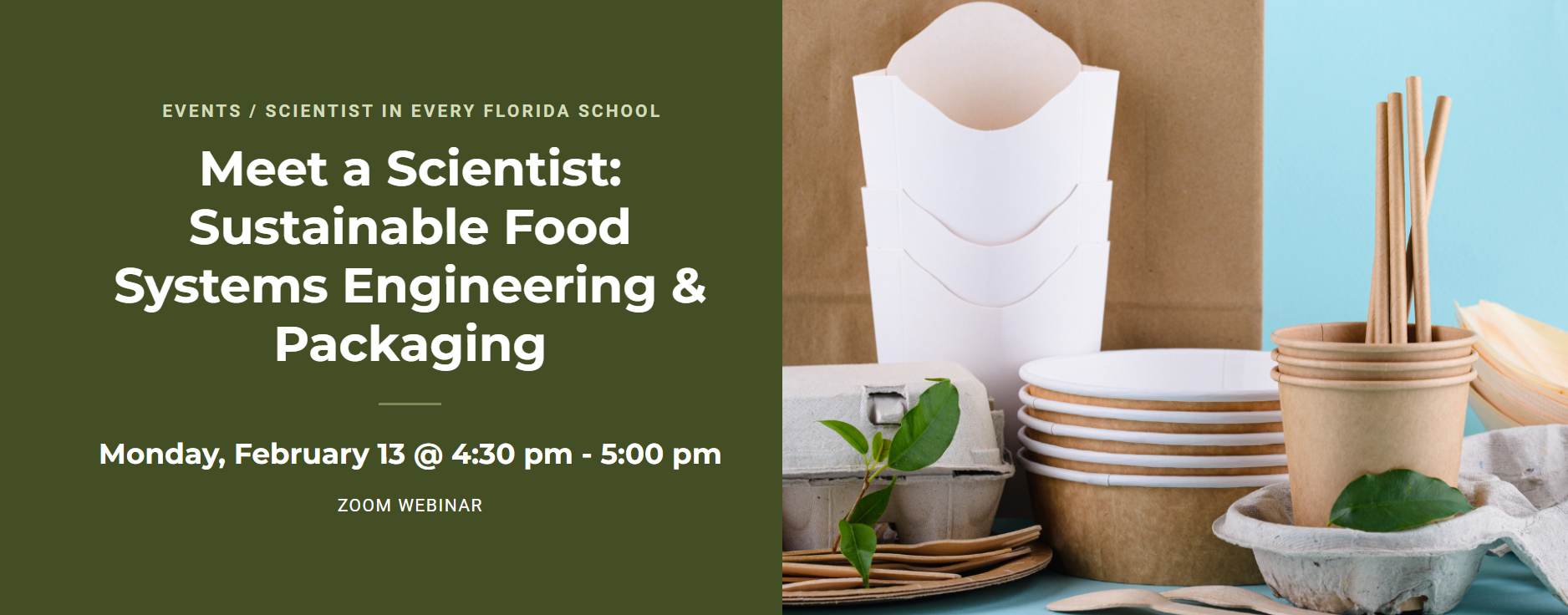 Meet a Scientist Sustainable Food Systems Engineering & Packaging